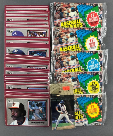 Group of vintage baseball cards and foldouts