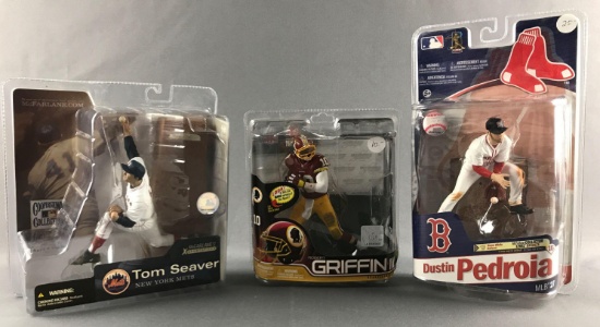Group of 3 sports player action figures
