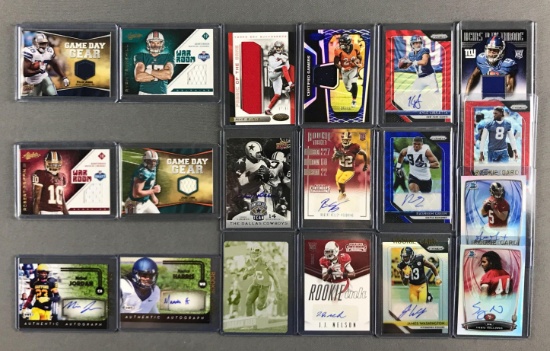 Group of 19 football cards