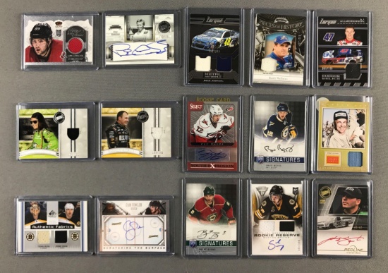 Group of 15 sports trading cards