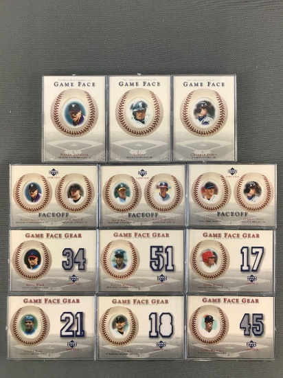 Group of 12 2003 Upper Deck MLB trading cards