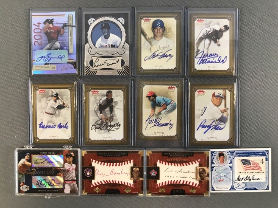 Group of 12 assorted MLB signature trading cards