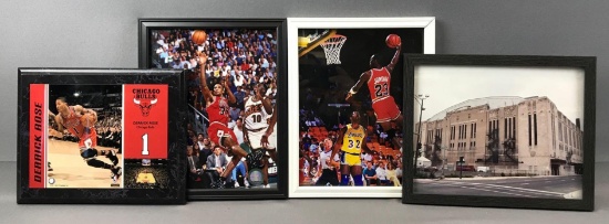 Group of 4 Chicago Bulls Photographs