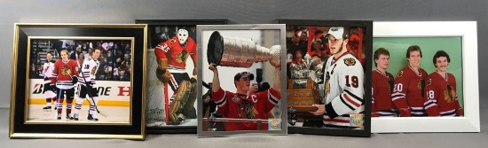 Group of 5 Chicago Blackhawks Photographs