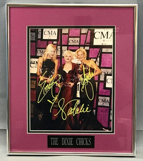 Signed Dixie Chicks Framed Photograph with COA