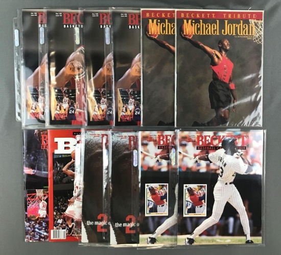 Group of 12 Beckett magazines featuring Michael Jordan, Scottie Pippin