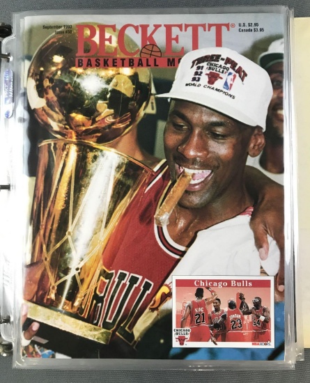 Binder with 13 Beckett magazines