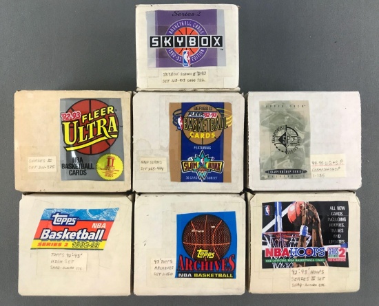 Group of 7 boxes assorted NBA trading cards