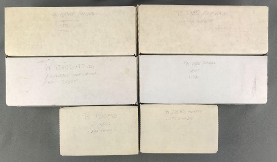 Group of 6 boxes assorted NFL trading cards