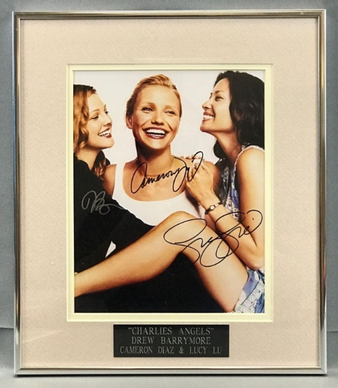 Signed Charlies Angels Framed Photograph with COA