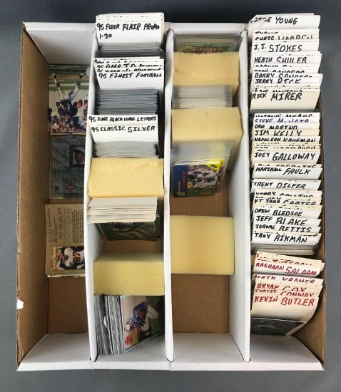 Partial box of assorted NFL trading cards