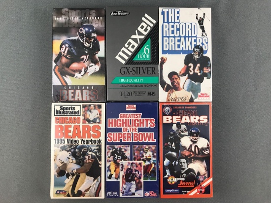 Group of 6 sports VHS tapes