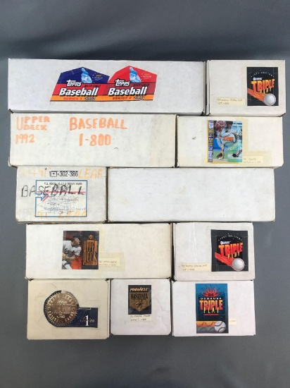 Group of 11 boxes assorted MLB trading cards