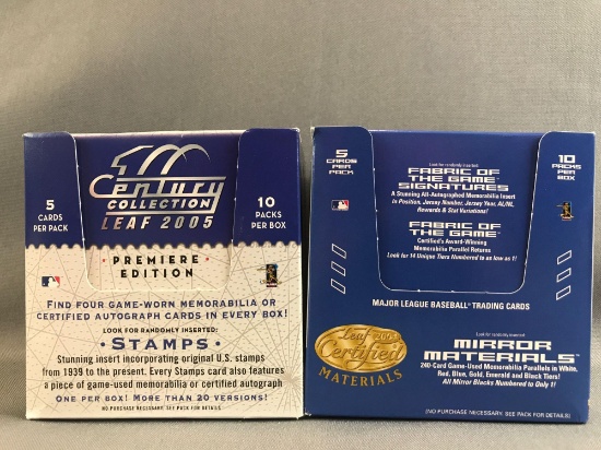 Group of 2 boxes MLB trading cards