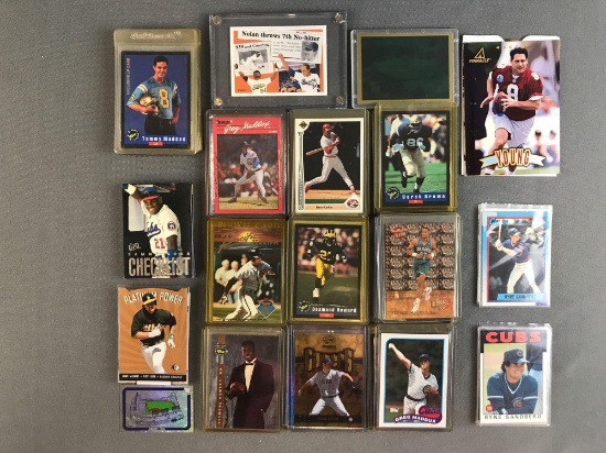 Group of 75+ assorted sports trading cards