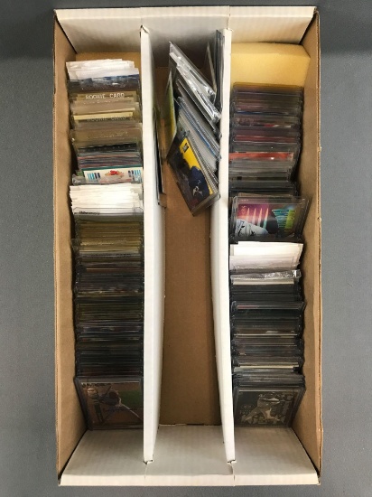 Box of assorted MLB trading cards