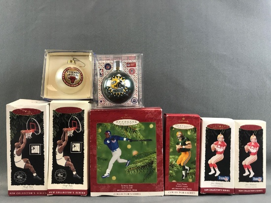 Group of 8 Pro Sports Christmas Ornaments-Hallmark Keepsake and more