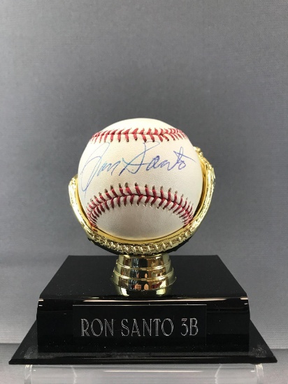 Signed Ron Santo Chicago Cubs Baseball