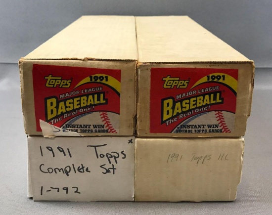 Lot of 4 Topps 1991 Baseball Sets