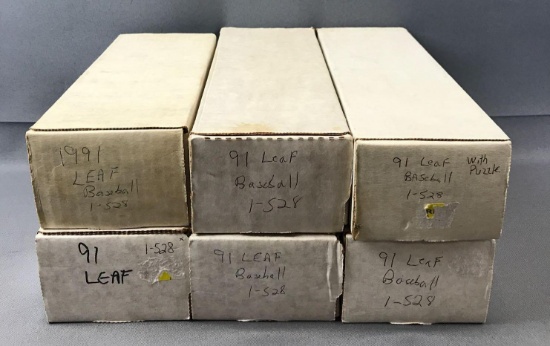 Lot of 6 Leaf 1991 Baseball Cards