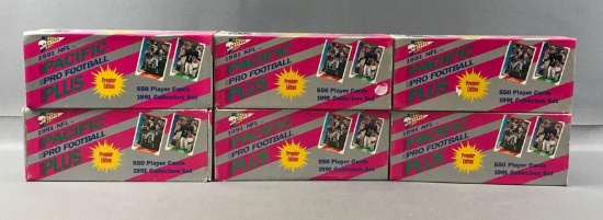 Lot of 6 Pacific 1991 Pro Football Plus Sets