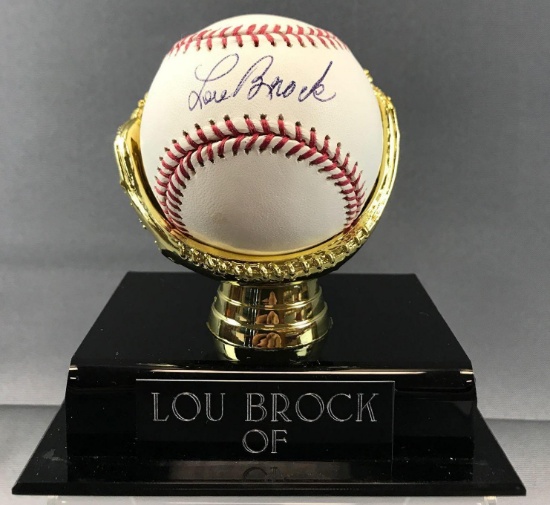 Signed Lou Brock St. Louis Cardinals Baseball