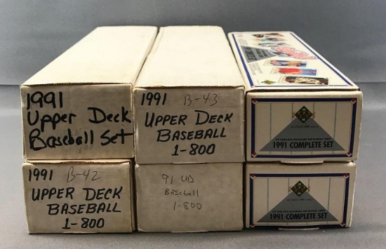 Lot of 6 Upper Deck 1991 Baseball Set