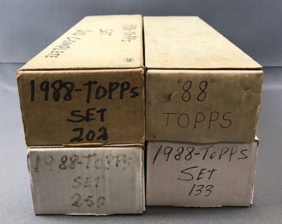 Lot of 4 Topps 1988 Baseball Sets