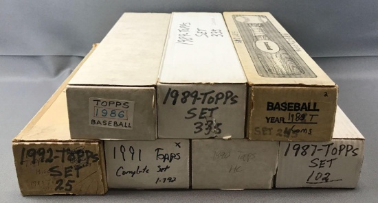 Lot of 7 Topps Baseball Sets
