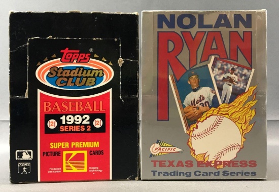 Lot of 2 Factory Sealed Wax Baseball Sets