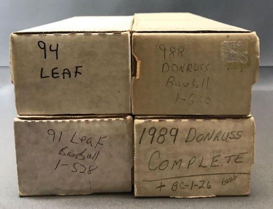 Lot of 4 Donruss and Leaf Baseball Sets