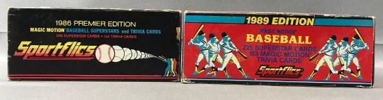 Lot of 2 Sportflics Magic Motion Baseball Sets