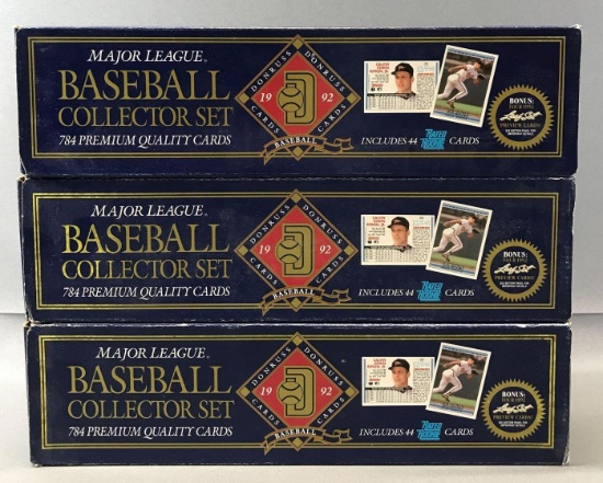 Lot of 3 Donruss Factory Sealed Baseball Sets