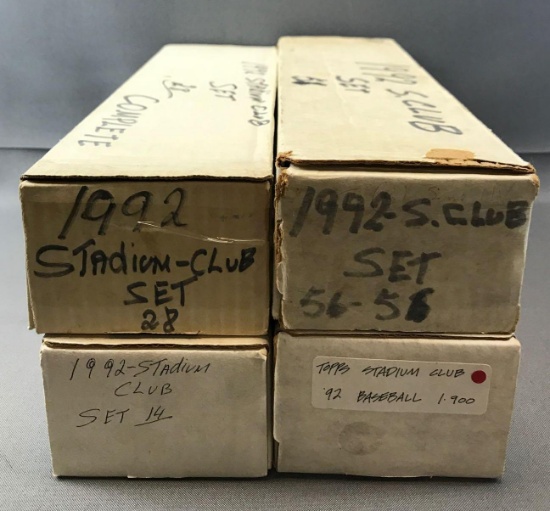 Lot of 4 Stadium Club Baseball Sets
