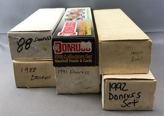 Lot of 6 Donruss Baseball Sets