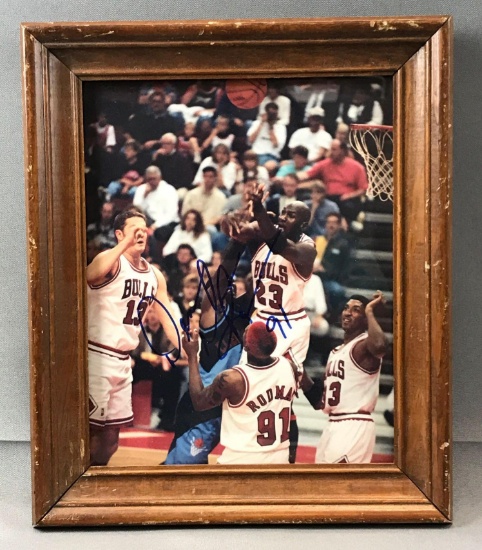 Signed Chicago Bulls Dennis Rodman Photo