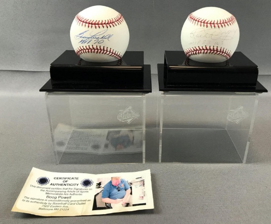 Group of 2 Signed Baltimore Orioles Baseballs