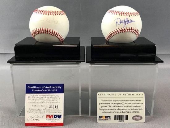 Group of 2 Signed Los Angeles Dodgers Baseballs