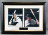Signed Mickey Mantle and Ted Williams framed photographs