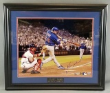 Framed Signed Kerry Wood 2003 Playoffs home run photograph