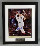 Framed signed Carlton Fisk Chicago White Sox photograph