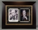 Signed framed photographs Gerald Ford, George Bush