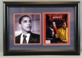 Signed framed Barack Obama 2 photograph tribute