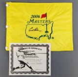 Signed Arnold Palmer 2006 Masters Pin flag