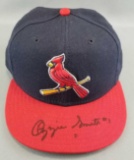 Signed Ozzie Smith St Louis Cardinals cap