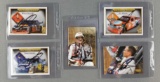 Group of 5 NASCAR legends signed cards