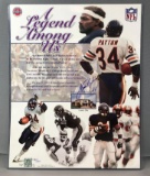 Signed Walter Payton Chicago Bears Career Photo Tribute with COA