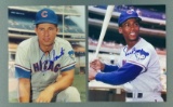 Ernie Banks and Ron Santo signed photographs