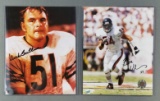 Dick Butkus and Brian Urlacher signed photographs