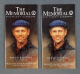 Jack Nicklaus and Tiger Woods signed spectator handbooks